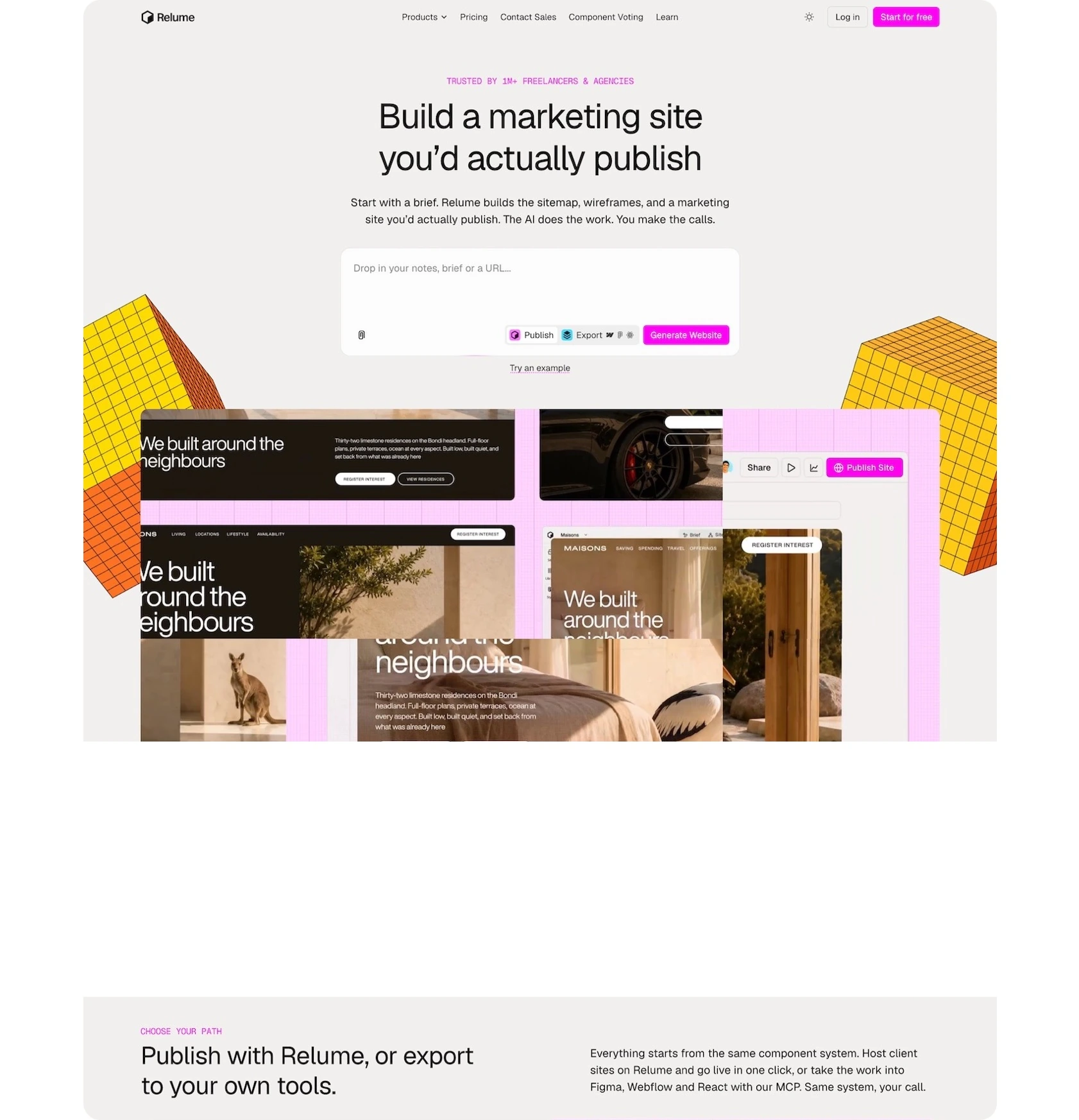 Website output
